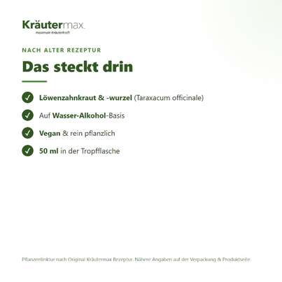 Sie sehen eine Packung Löwenzahn Tropfen 50 ml, Produktbild: 03 Löwenzahn Tropfen 50 ml, A-Nr.: 5673169 - 03