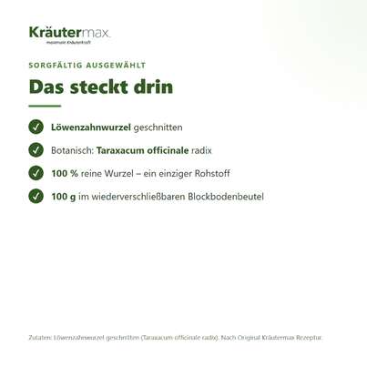 Löwenzahnwurzel Tee 100 g, A-Nr.: 6017562 - 03