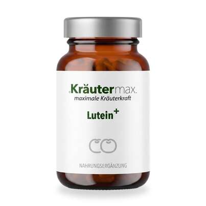 Sie sehen eine Packung Lutein plus Kapseln 60 Stück, Produktbild: 01 Lutein plus Kapseln 60 Stück, A-Nr.: 4318006 - 01