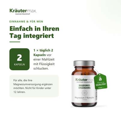 Sie sehen eine Packung Magnesium 7 Komplex Kapseln 60 Stk., Produktbild: 04 Magnesium 7 Komplex Kapseln 60 Stk., A-Nr.: 6027661 - 04