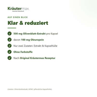 Sie sehen eine Packung Olivenblatt Extrakt Kapseln 60 Stück, Produktbild: 03 Olivenblatt Extrakt Kapseln 60 Stück, A-Nr.: 5858874 - 03