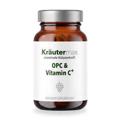 Sie sehen eine Packung OPC und Vitamin C Kapseln 90 Stück, Produktbild: 01 OPC und Vitamin C Kapseln 90 Stück, A-Nr.: 5679166 - 01