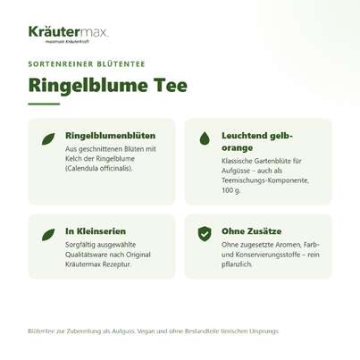 Sie sehen eine Packung Ringelblume Tee 100 g, Produktbild: 02 Ringelblume Tee 100 g, A-Nr.: 6017645 - 02
