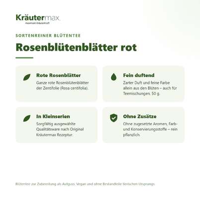 Rosenblütenblätter rot Tee 50 g, A-Nr.: 6017651 - 02