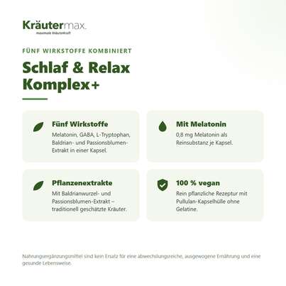 Schlaf &amp; Relax Komplex+ Kapseln 60 Stück, A-Nr.: 6130028 - 02