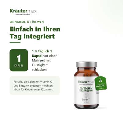 Sie sehen eine Packung Selen plus Kapseln 60 Stück, Produktbild: 04 Selen plus Kapseln 60 Stück, A-Nr.: 4588562 - 04