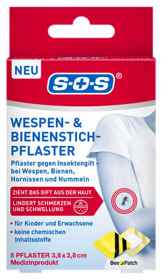SOS Wespen&amp;Bienenstich-Pflaster 5ST, A-Nr.: 6147431 - 01