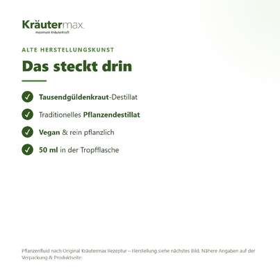 Sie sehen eine Packung Tausendgüldenkraut Tropfen 50 ml, Produktbild: 04 Tausendgüldenkraut Tropfen 50 ml, A-Nr.: 4832832 - 04