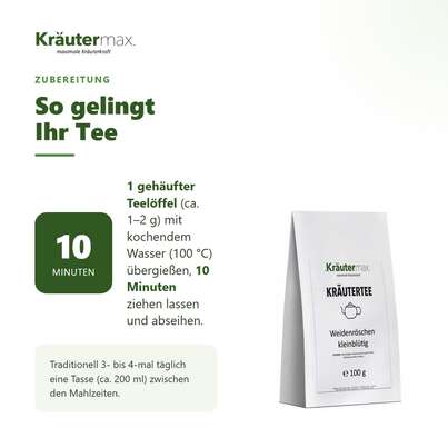 Sie sehen eine Packung Weidenröschen Tee 100 g, Produktbild: 04 Weidenröschen Tee 100 g, A-Nr.: 4317426 - 04