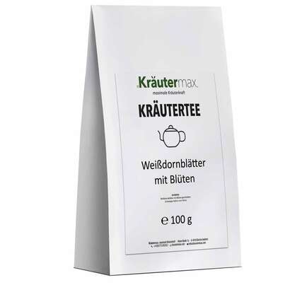 Sie sehen eine Packung Weissdorn Tee 100 g, Produktbild: 01 Weissdorn Tee 100 g, A-Nr.: 4608804 - 01