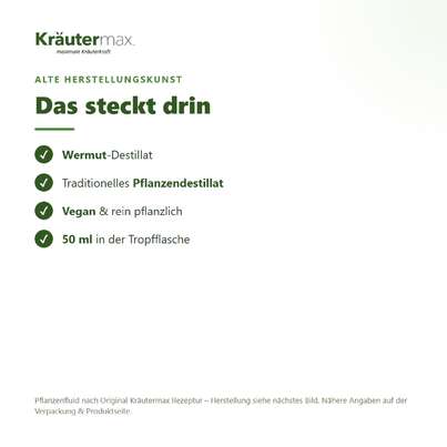 Sie sehen eine Packung Wermut Tropfen 50 ml, Produktbild: 04 Wermut Tropfen 50 ml, A-Nr.: 4832855 - 04