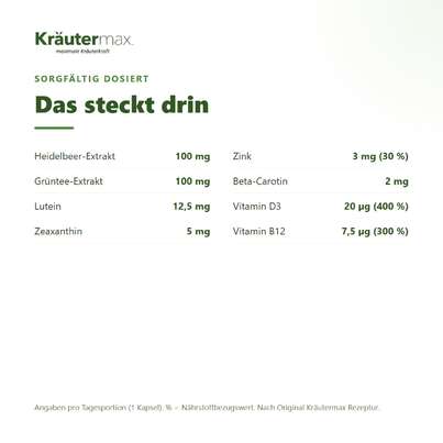 Sie sehen eine Packung Zeaxanthin & Lutein+ Kapseln 60 Stück, Produktbild: 03 Zeaxanthin & Lutein+ Kapseln 60 Stück, A-Nr.: 5942178 - 03