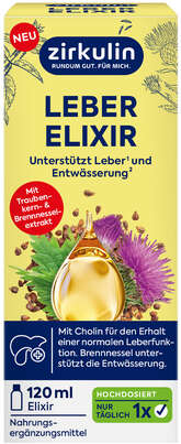 Sie sehen eine Packung Zirkulin Leber Elixir 120ML, Produktbild: 01 Zirkulin Leber Elixir 120ML, A-Nr.: 6142267 - 01