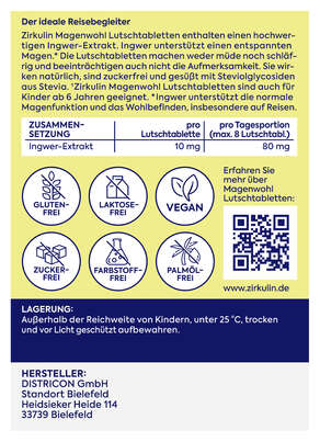 Sie sehen eine Packung ZIRKULIN Magenwohl-Lutschtabletten 20ST, Produktbild: 04 ZIRKULIN Magenwohl-Lutschtabletten 20ST, A-Nr.: 6142190 - 04