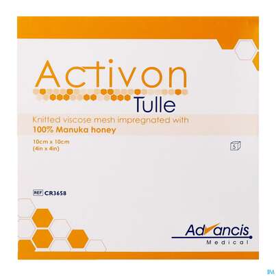 Activon Antibacterial Manuka Honig Tulleverband 10x 10cm 5st, A-Nr.: 4003260 - 01