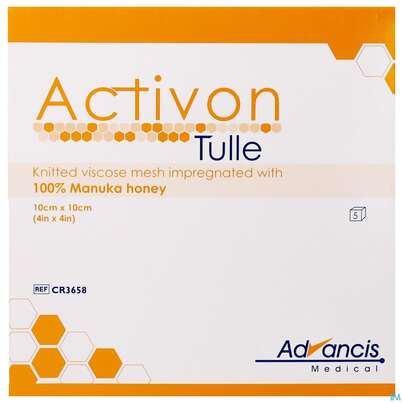 Activon Antibacterial Manuka Honig Tulleverband 10x 10cm 5st, A-Nr.: 4003260 - 02