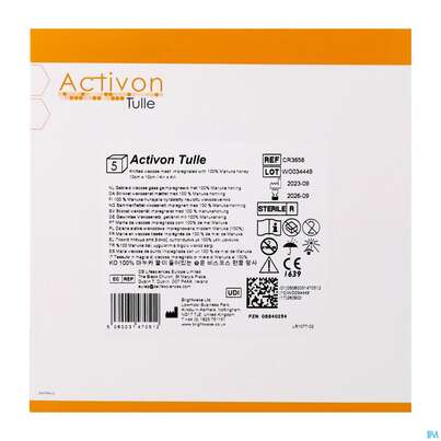 Activon Antibacterial Manuka Honig Tulleverband 10x 10cm 5st, A-Nr.: 4003260 - 03
