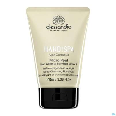 Sie sehen eine Packung Alessandro Handspa Micro Peel 100ml, Produktbild: 02 Alessandro Handspa Micro Peel 100ml, A-Nr.: 4090187 - 02