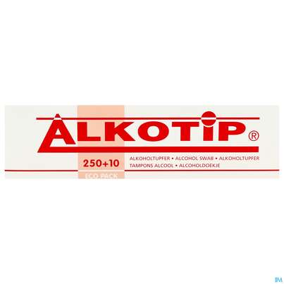 Alkoholtupfer Alkotip/70% Isoprop. 60x 28mm Einz Verp 250+10stk G6 02 260st, A-Nr.: 5592784 - 01