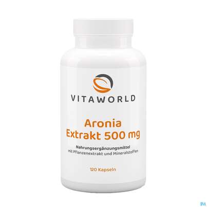 Aronia Extrakt 500mg Kapseln Vegan Vita World 120st, A-Nr.: 4836043 - 01