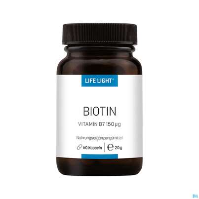 Sie sehen eine Packung Biotin Kapseln Life Light 60st, Produktbild: 01 Biotin Kapseln Life Light 60st, A-Nr.: 3134770 - 01