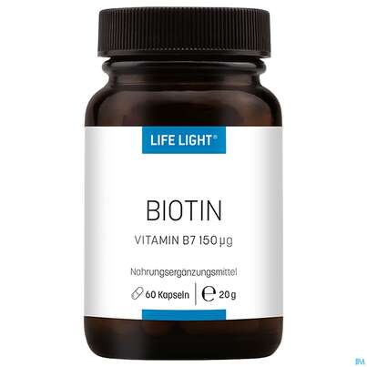 Sie sehen eine Packung Biotin Kapseln Life Light 60st, Produktbild: 02 Biotin Kapseln Life Light 60st, A-Nr.: 3134770 - 02
