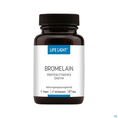 Sie sehen eine Packung Bromelain Kapseln Life Light 60st, Produktbild: 01 Bromelain Kapseln Life Light 60st, A-Nr.: 3129929 - 01