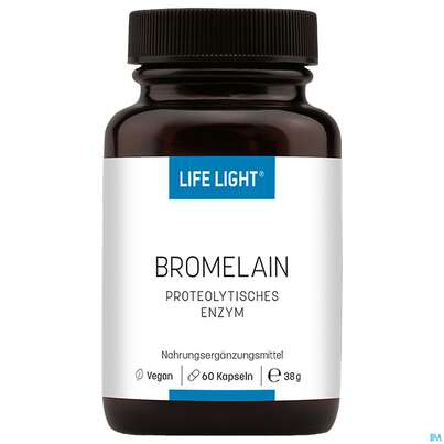 Sie sehen eine Packung Bromelain Kapseln Life Light 60st, Produktbild: 02 Bromelain Kapseln Life Light 60st, A-Nr.: 3129929 - 02