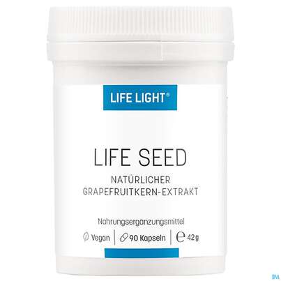 Sie sehen eine Packung Grapefruit Extrakt Life Seed Kapseln 90st, Produktbild: 01 Grapefruit Extrakt Life Seed Kapseln 90st, A-Nr.: 1812208 - 01