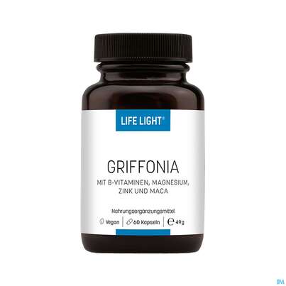 Sie sehen eine Packung Griffonia Kapseln Life Light 60st, Produktbild: 01 Griffonia Kapseln Life Light 60st, A-Nr.: 3952497 - 01