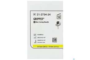 Injektionsspritzen U.zubeh. Gripper Nadel 20gx19mm 12st, A-Nr.: 3297383 - 01
