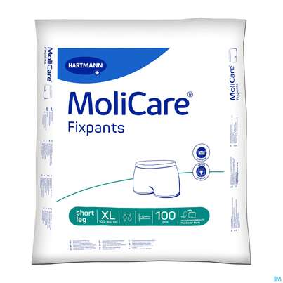 Sie sehen eine Packung Inkontinenz Molicare Fixpants Netzhoeschen Short Leg Gr Xl 100st, Produktbild: 01 Inkontinenz Molicare Fixpants Netzhoeschen Short Leg Gr Xl 100st, A-Nr.: 4743850 - 01