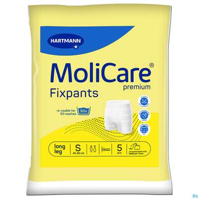 Sie sehen eine Packung Inkontinenz Molicare Fixpants/premium Long Leg S Gelb 25st, Produktbild: 01 Inkontinenz Molicare Fixpants/premium Long Leg S Gelb 25st, A-Nr.: 3208882 - 01