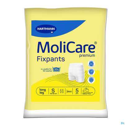 Sie sehen eine Packung Inkontinenz Molicare Fixpants/premium Long Leg S Gelb 25st, Produktbild: 02 Inkontinenz Molicare Fixpants/premium Long Leg S Gelb 25st, A-Nr.: 3208882 - 02