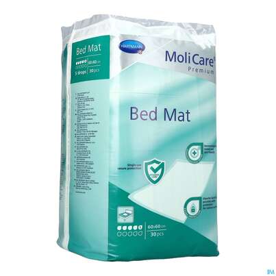 Sie sehen eine Packung Inkontinenz Molicare Premium/bed Mat 5 Tropfen 60x60cm 30st, Produktbild: 04 Inkontinenz Molicare Premium/bed Mat 5 Tropfen 60x60cm 30st, A-Nr.: 4522155 - 04