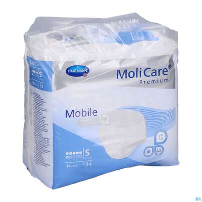 Inkontinenz Molicare Premium/mobile/6 Tropfen Blau S 60-90cm 14st, A-Nr.: 3094591 - 07