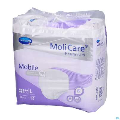 Inkontinenz Molicare Premium/mobile/8 Tropfen Lila L 100-150cm 14st, A-Nr.: 3078617 - 02