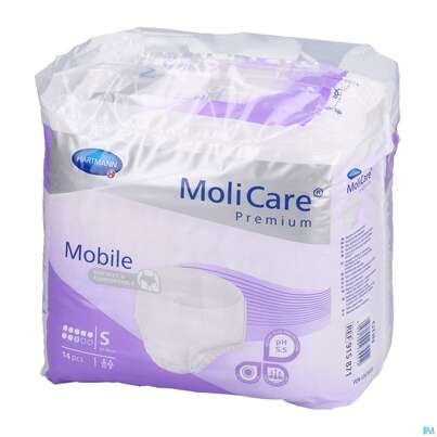 Inkontinenz Molicare Premium/mobile/8 Tropfen Lila S 60-90cm 14st, A-Nr.: 3078592 - 02