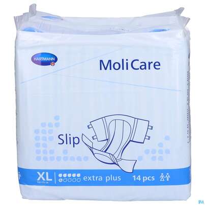 Sie sehen eine Packung Inkontinenz Molicare Slip Extra Plus Xl 14st, Produktbild: 01 Inkontinenz Molicare Slip Extra Plus Xl 14st, A-Nr.: 4518142 - 01
