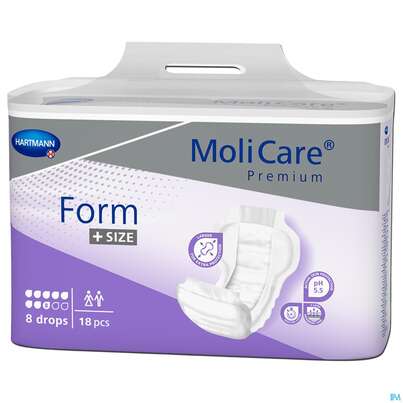 Sie sehen eine Packung Inkontinenz Molicare/premium Einlagen Form +size 8d 20st, Produktbild: 01 Inkontinenz Molicare/premium Einlagen Form +size 8d 20st, A-Nr.: 5467607 - 01
