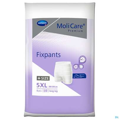 Sie sehen eine Packung Inkontinenz Molicare/premium Fixpants 5xl 5st, Produktbild: 01 Inkontinenz Molicare/premium Fixpants 5xl 5st, A-Nr.: 5452445 - 01