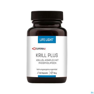 Sie sehen eine Packung Krill Plus Kapseln Life Light 60st, Produktbild: 01 Krill Plus Kapseln Life Light 60st, A-Nr.: 4288185 - 01