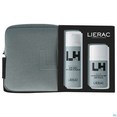 Sie sehen eine Packung Lierac Xmas/set Homme Aa Fluid 50ml+ Deodorant 50ml+pouch 1st, Produktbild: 01 Lierac Xmas/set Homme Aa Fluid 50ml+ Deodorant 50ml+pouch 1st, A-Nr.: 5915514 - 01