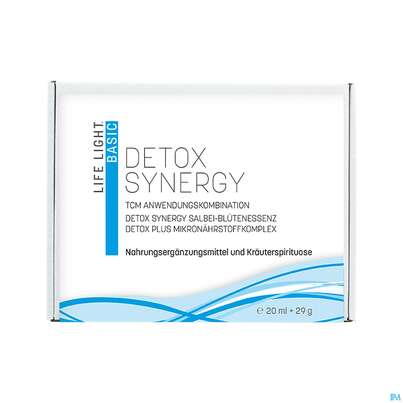 Sie sehen eine Packung Life Light Detox Synergy Kombipackung Salbei Destillat 20ml +detox Plus 60 Kapseln 1st, Produktbild: 01 Life Light Detox Synergy Kombipackung Salbei Destillat 20ml +detox Plus 60 Kapseln 1st, A-Nr.: 3945563 - 01