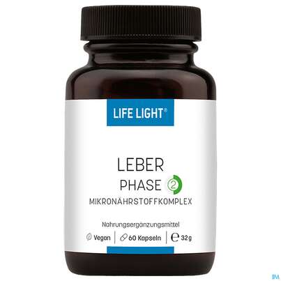 Sie sehen eine Packung Life Light Kapseln Leber Phase 2 60st, Produktbild: 02 Life Light Kapseln Leber Phase 2 60st, A-Nr.: 4069632 - 02