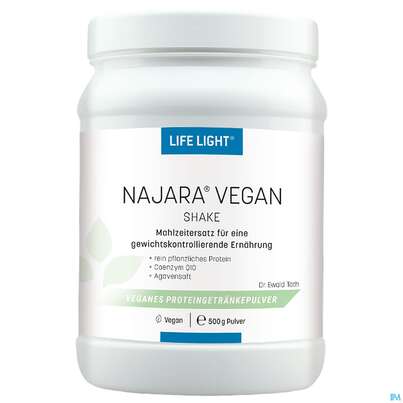 Sie sehen eine Packung Life Light Najara Proteinpulver Vegan Nach Dr. Ewald Toeth 500g, Produktbild: 02 Life Light Najara Proteinpulver Vegan Nach Dr. Ewald Toeth 500g, A-Nr.: 4274214 - 02