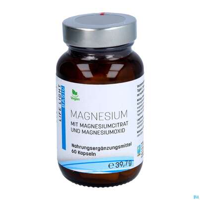 Sie sehen eine Packung Magnesium Kapseln Life Light 60st, Produktbild: 03 Magnesium Kapseln Life Light 60st, A-Nr.: 3134764 - 03