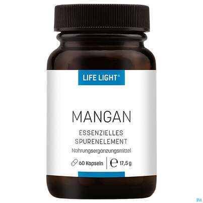 Sie sehen eine Packung Mangan Kapseln Life Light 60st, Produktbild: 02 Mangan Kapseln Life Light 60st, A-Nr.: 3134853 - 02