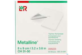 Metalline-lohmann Tracheo-kompresse Entkeimt 8x 9cm 50st, A-Nr.: 0514957 - 01