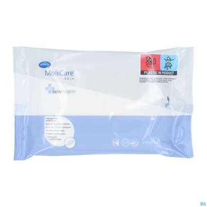 Sie sehen eine Packung Molicare Skin Waschhandschuhe Feucht 8st, Produktbild: 01 Molicare Skin Waschhandschuhe Feucht 8st, A-Nr.: 4738122 - 01